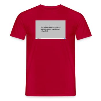 Kryptische Textmuster Grau Neon - Männer T-Shirt - Rot - Vorne - AI Model Male 178 dark (178cm)