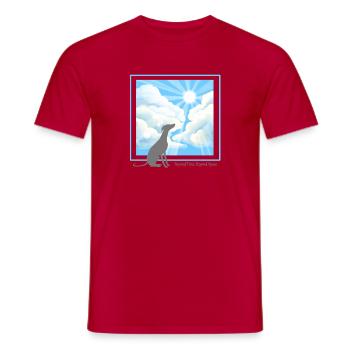 Plus qu’un animal de compagnie - Lévrier - T-shirt homme - rouge - Devant - AI Model Male 178 dark (178cm)