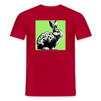 lapin - T-shirt homme - rouge - Devant - AI Model Male 178 dark (178cm)