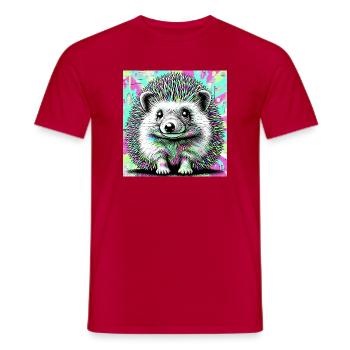 hérisson - T-shirt homme - rouge - Devant - AI Model Male 178 dark (178cm)