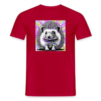 hérisson - T-shirt homme - rouge - Devant - AI Model Male 178 dark (178cm)