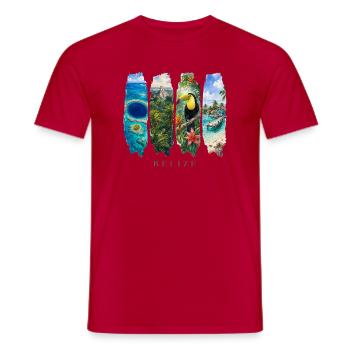 Belize Urlaub Travel – Karibik Land & Kultur Motiv - Männer T-Shirt - Rot - Vorne - AI Model Male 178 dark (178cm)