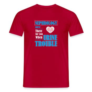 Dialyse Krankenschwester - Männer T-Shirt - Rot - Vorne - AI Model Male 178 dark (178cm)