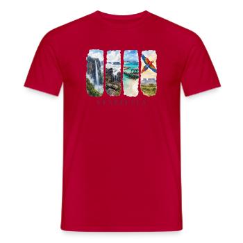 Venezuela Travel – South America Waterfall & Nature - Men's T-Shirt - red - Front - AI Model Male 178 dark (178cm)
