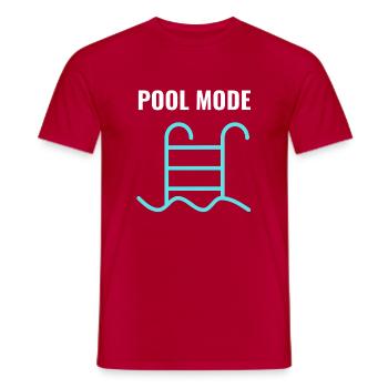 Pool Mode – Simply dive in - Men's T-Shirt - red - Front - AI Model Male 178 dark (178cm)