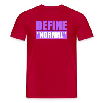 Define Normal Funny Sarcastic Definition Graphic - Men's T-Shirt - red - Front - AI Model Male 178 dark (178cm)
