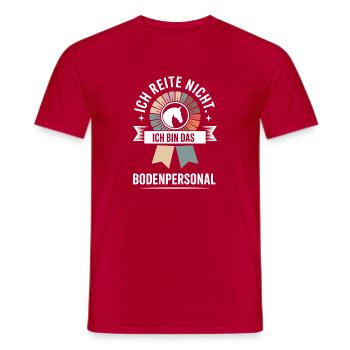 Pferde Ich Reite Nicht Ich Bin Das Bodenpersonal - Männer T-Shirt - Rot - Vorne - AI Model Male 178 dark (178cm)