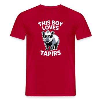 Dictons de tapir Tapir Drôle de cadeau de tapir - T-shirt homme - rouge - Devant - AI Model Male 178 dark (178cm)