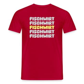 Fischwirt als Beruf - Männer T-Shirt - Rot - Vorne - AI Model Male 178 dark (178cm)