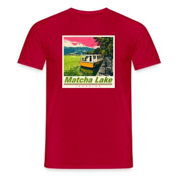 Lac Ioannina Matcha - T-shirt homme - rouge - Devant - AI Model Male 178 dark (178cm)