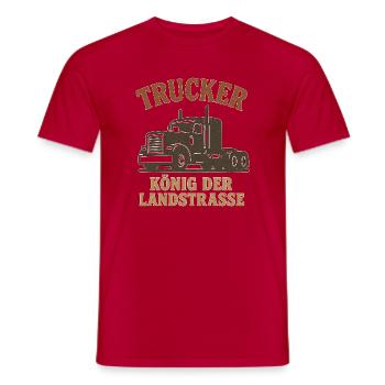 Trucker König der Landstraße - Männer T-Shirt - Rot - Vorne - AI Model Male 178 dark (178cm)