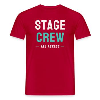 Équipe de scène Toute l’Accès Concert de l’équipe de scène - T-shirt homme - rouge - Devant - AI Model Male 178 dark (178cm)
