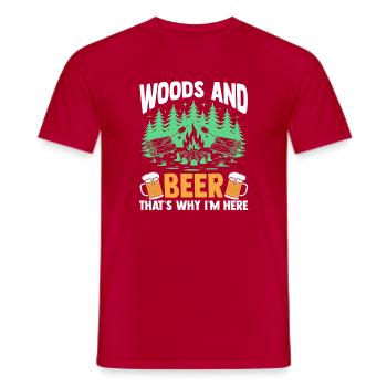 Hiking Mountain Trail Backpacking Outdoors Wildern - Männer T-Shirt - Rot - Vorne - AI Model Male 178 dark (178cm)