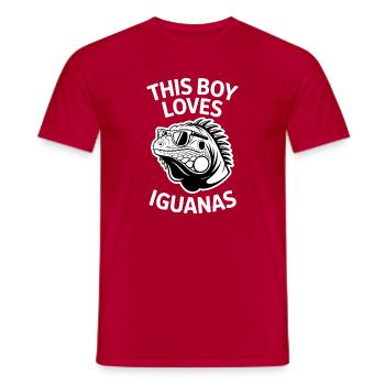 Leguane Sprüche Leguane Lustiges Leguane Geschenk  - Männer T-Shirt - Rot - Vorne - AI Model Male 178 dark (178cm)