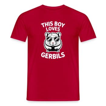 Dictons mongols des rats de course cadeau des gerbilles - T-shirt homme - rouge - Devant - AI Model Male 178 dark (178cm)