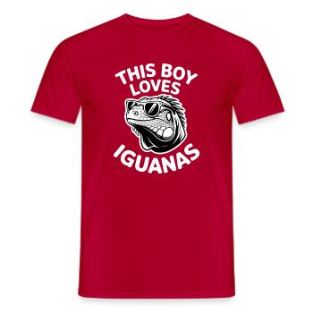 Dictons des iguanes, drôles d’iguanes, cadeau des iguanes. - T-shirt homme - rouge - Devant - AI Model Male 178 dark (178cm)