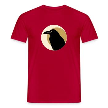Raven Moon Streetwear Symbole Dark Raven - T-shirt homme - rouge - Devant - AI Model Male 178 dark (178cm)