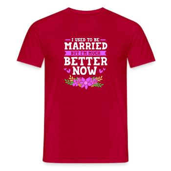 Divorce - T-shirt homme - rouge - Devant - AI Model Male 178 dark (178cm)