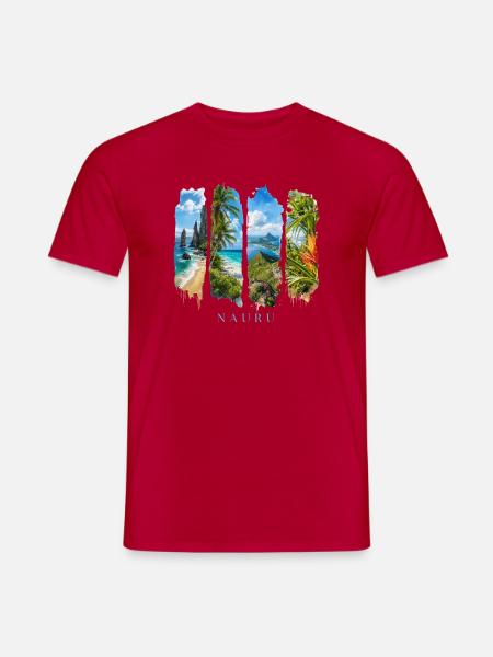 Nauru Urlaub Travel – Südsee Insel & Strand - Männer T-Shirt - Rot