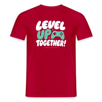 Équipe Monte de niveau ensemble : Nerds - T-shirt homme - rouge - Devant - AI Model Male 178 dark (178cm)