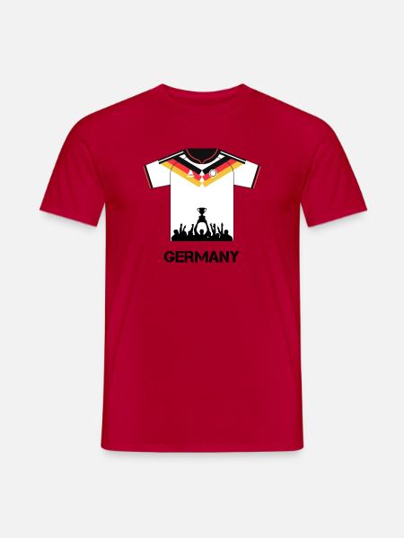 Maillot de football allemand avec coupe – Design du ventilateur - T-shirt homme - rouge