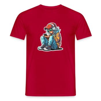 Graphismes Gamer - T-shirt homme - rouge - Devant - AI Model Male 178 dark (178cm)