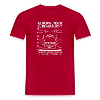 Abschied Kollege Lustiges Team Geschenk - Männer T-Shirt - Rot - Vorne - AI Model Male 178 dark (178cm)