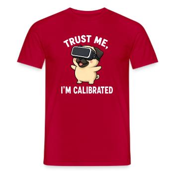 Diction de joueur de dessins animés carlin mignonne - T-shirt homme - rouge - Devant - AI Model Male 178 dark (178cm)