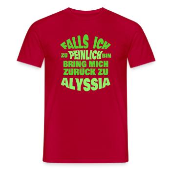 Geschenk für Alyssia - Männer T-Shirt - Rot - Vorne - AI Model Male 178 dark (178cm)
