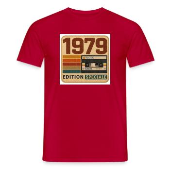 1979 - V2000 / édition spéciale - T-shirt homme - rouge - Devant - AI Model Male 178 dark (178cm)