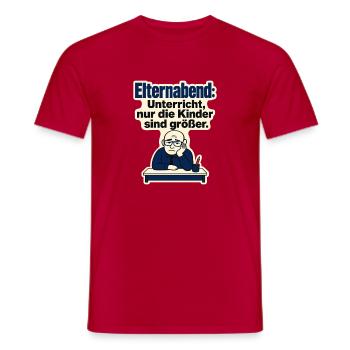 Lehrer Humor Elternabend Spruch, Kinder sind größe - Men's T-Shirt - red - Front - AI Model Male 178 dark (178cm)