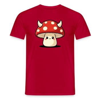 Graphique Cottagecore de Dark Mushroom Mischief - T-shirt homme - rouge - Devant - AI Model Male 178 dark (178cm)