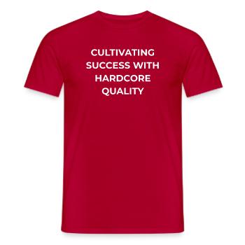 Éleveur de volailles Hardcore Quality - T-shirt homme - rouge - Devant - AI Model Male 178 dark (178cm)