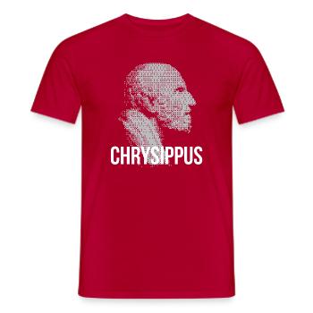 Chrysippus Bust Silhouette - Men's T-Shirt - red - Front - AI Model Male 178 dark (178cm)