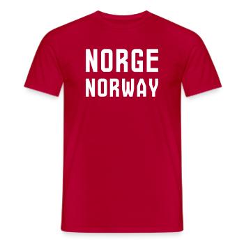 Norway - Norway - Men's T-Shirt - red - Front - AI Model Male 178 dark (178cm)