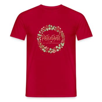 Patentante Eukalyptus Kranz - Männer T-Shirt - Rot - Vorne - AI Model Male 178 dark (178cm)