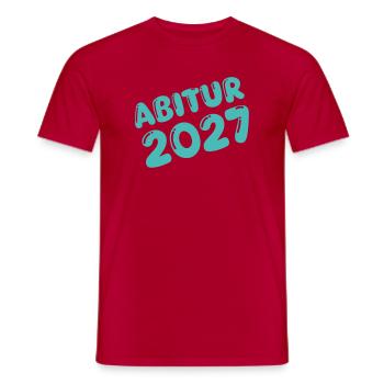 Abitur 2027 Typographie rétro - T-shirt homme - rouge - Devant - AI Model Male 178 dark (178cm)