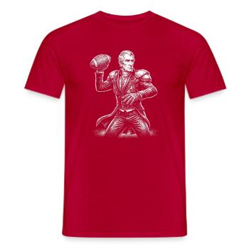 William Henry Harrison American Football - Men's T-Shirt - red - Front - AI Model Male 178 dark (178cm)
