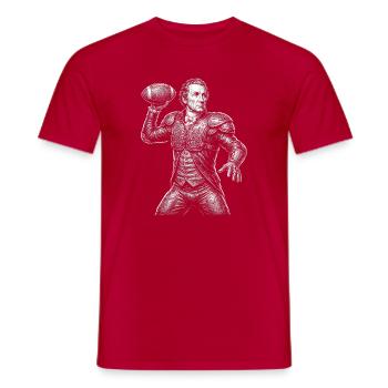 James Monroe Football américain - T-shirt homme - rouge - Devant - AI Model Male 178 dark (178cm)