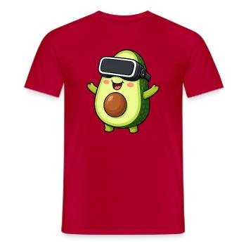 Avocado Cartoon Gamer Réalité Virtuelle Comic - T-shirt homme - rouge - Devant - AI Model Male 178 dark (178cm)