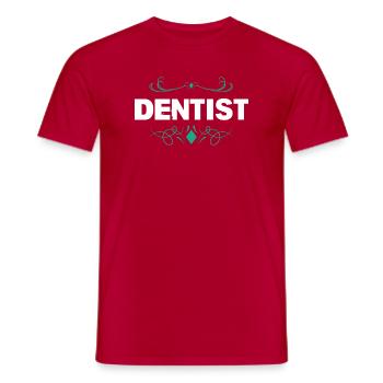 dentiste - T-shirt homme - rouge - Devant - AI Model Male 178 dark (178cm)
