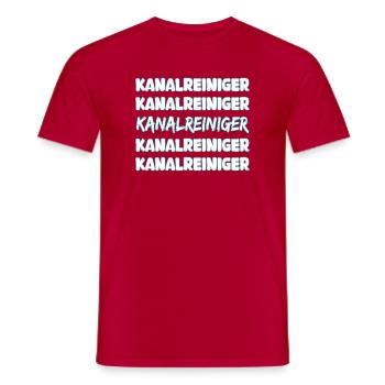 Beruf Kanalreiniger - Männer T-Shirt - Rot - Vorne - AI Model Male 178 dark (178cm)