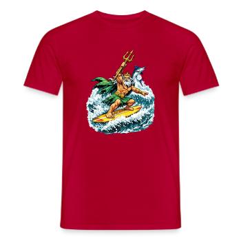 Neptune Surfs - T-shirt homme - rouge - Devant - AI Model Male 178 dark (178cm)