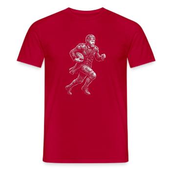 Ulysses Grant American Football - Men's T-Shirt - red - Front - AI Model Male 178 dark (178cm)