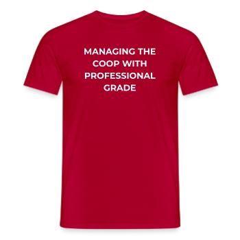 Ingénieur 2 temps Grade Professionnel - T-shirt homme - rouge - Devant - AI Model Male 178 dark (178cm)