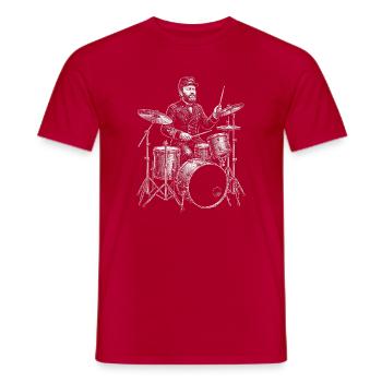 Ulysses S Grant plays drums - Men's T-Shirt - red - Front - AI Model Male 178 dark (178cm)