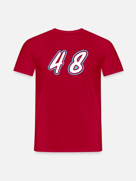 48 Zahl symbol - Männer T-Shirt - Rot