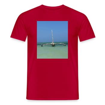 Naufrages au-dessus de la mer bleue - T-shirt homme - rouge - Devant - AI Model Male 178 dark (178cm)