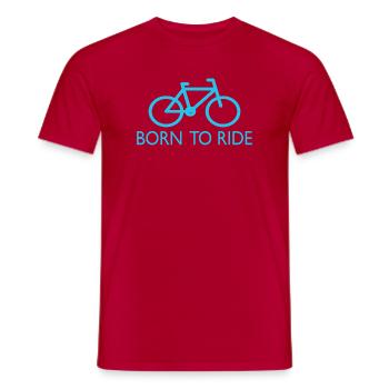 Born to Ride Spruch Fahrrad - Männer T-Shirt - Rot - Vorne - AI Model Male 178 dark (178cm)