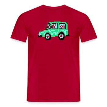Pixel Car - T-shirt homme - rouge - Devant - AI Model Male 178 dark (178cm)